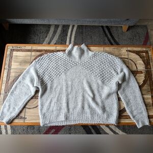 Free People Grey Bobble Knit Sweater